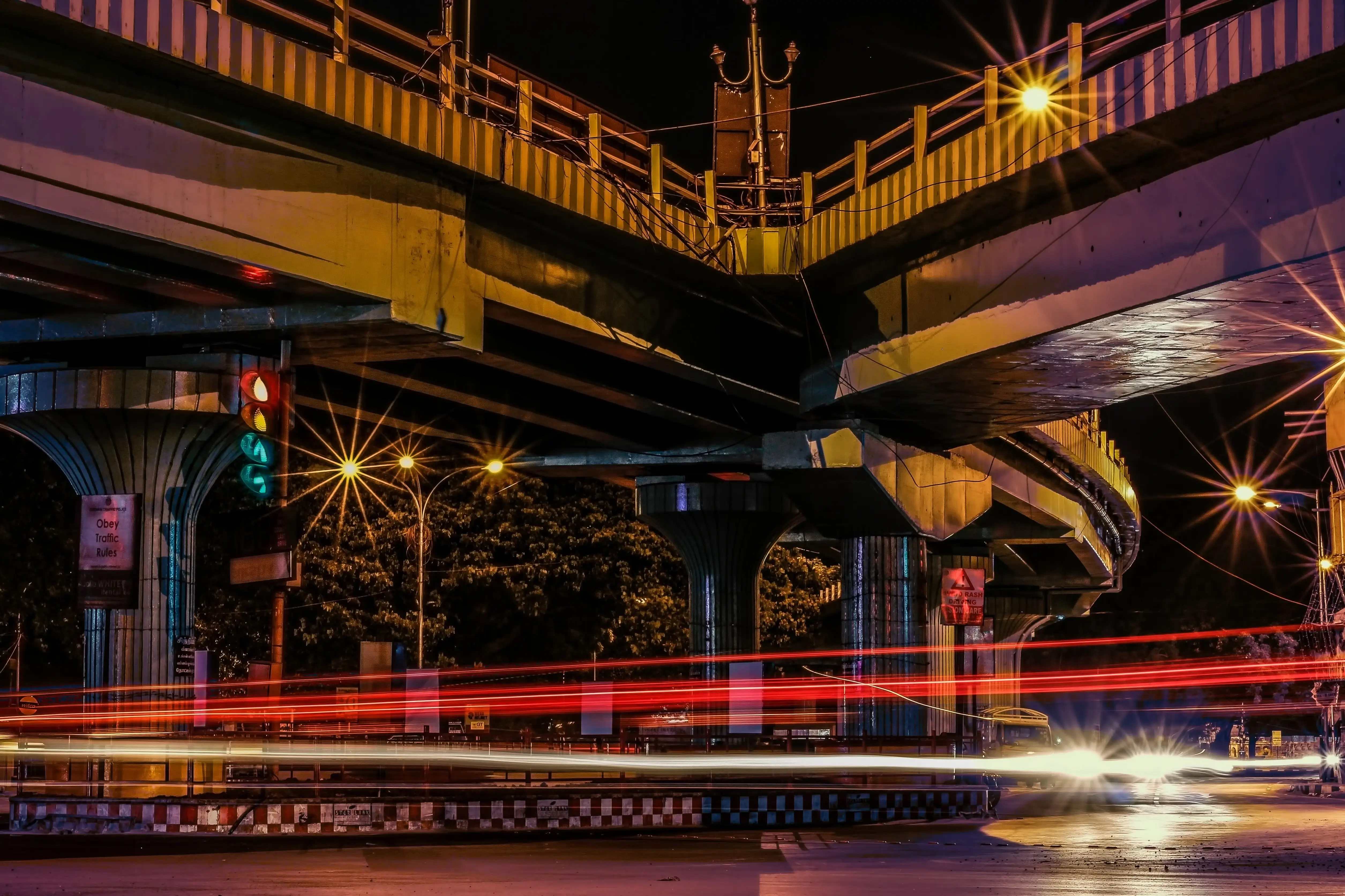 Traffic at night time